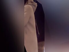 YuriNanako Sizzling Hairy Saori Cracked Open for Juicy cum Drenching