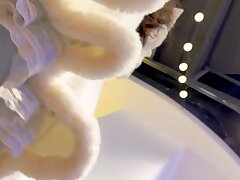 KFC_Student_Girl_Shopping_Focused_on_Phone From Pure to Passionate A Woman's Journey into Forbidden Desires