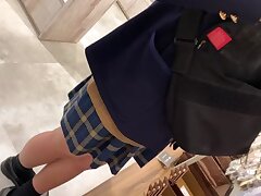 4kjkpeep01 Flexible Japanese Beauty Seductively Eats Sweet Jizz Indoors