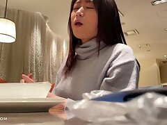 328HMDNC-495 Sultry Asian Goddess Gobbles Thick Cum Deeply in Her Mouth